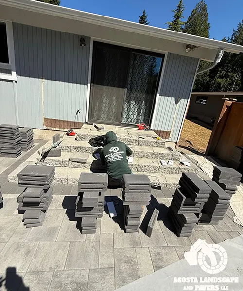 Backyard Paver & Lighting Project